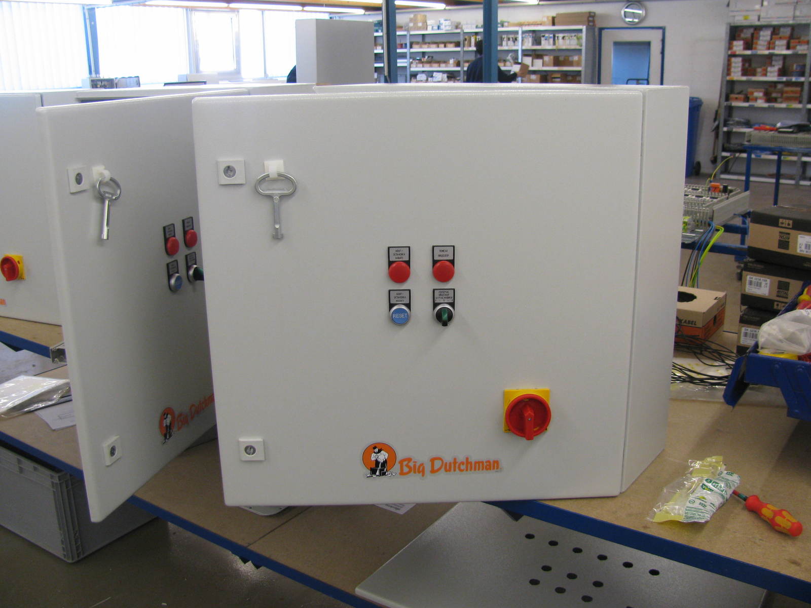 Control panel inlet belt conv. egg collection, egg cross col